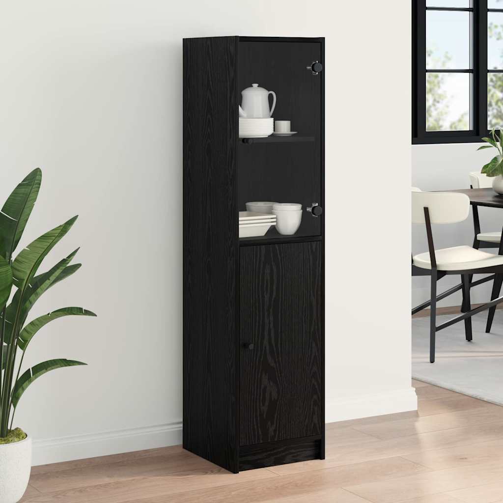 Haut Armoire Chêne noir 35 x 37 x 142 cm Bois d'ingénierie - XIOS