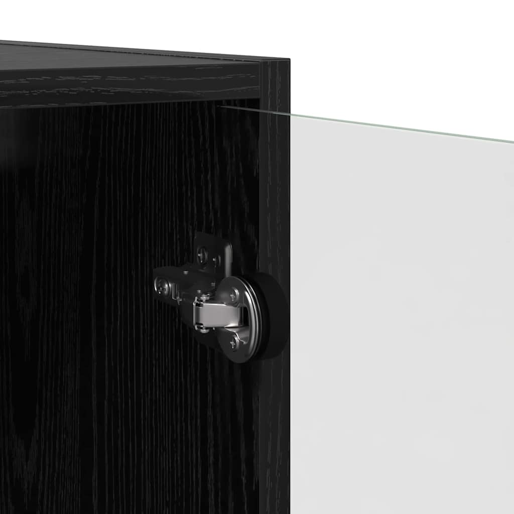 Meuble mural Chêne noir 35 x 37 x 102 cm Bois d'ingénierie - XIOS