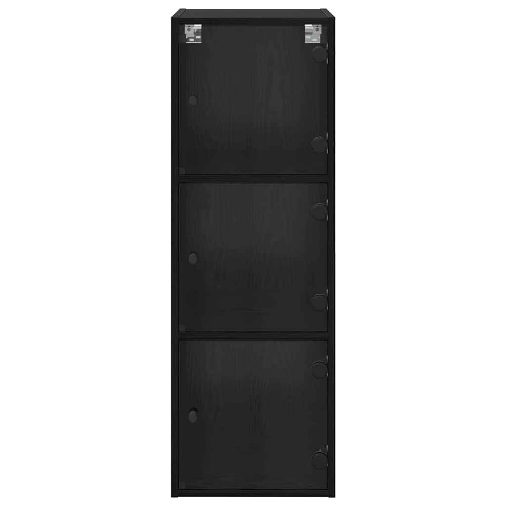 Meuble mural Chêne noir 35 x 37 x 102 cm Bois d'ingénierie - XIOS