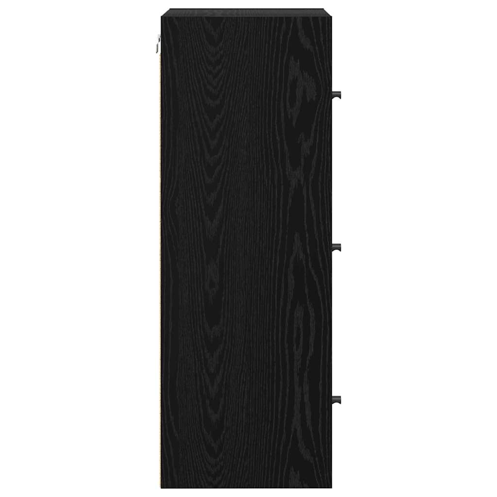 Meuble mural Chêne noir 35 x 37 x 102 cm Bois d'ingénierie - XIOS