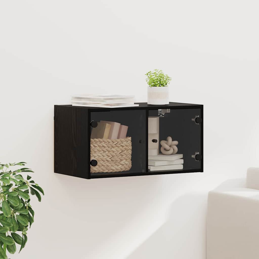 Meuble mural Chêne noir 68 x 37 x 35 cm Bois d'ingénierie - XIOS