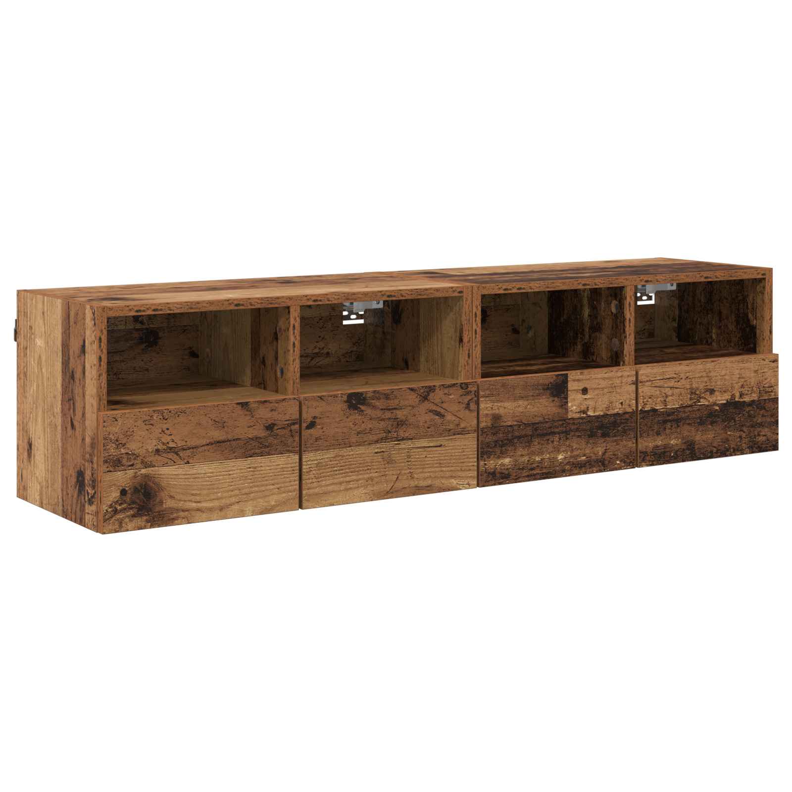 Meubles TV muraux 2 pcs Bois Ancien 60 x 30 x 30 cm - XIOS