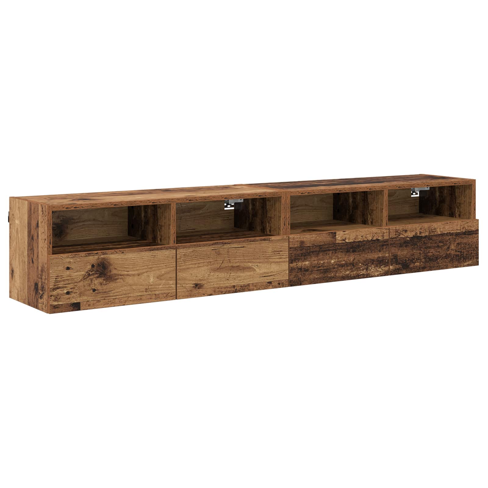 Meubles TV muraux 2 pcs Bois Ancien 80 x 30 x 30 cm - XIOS