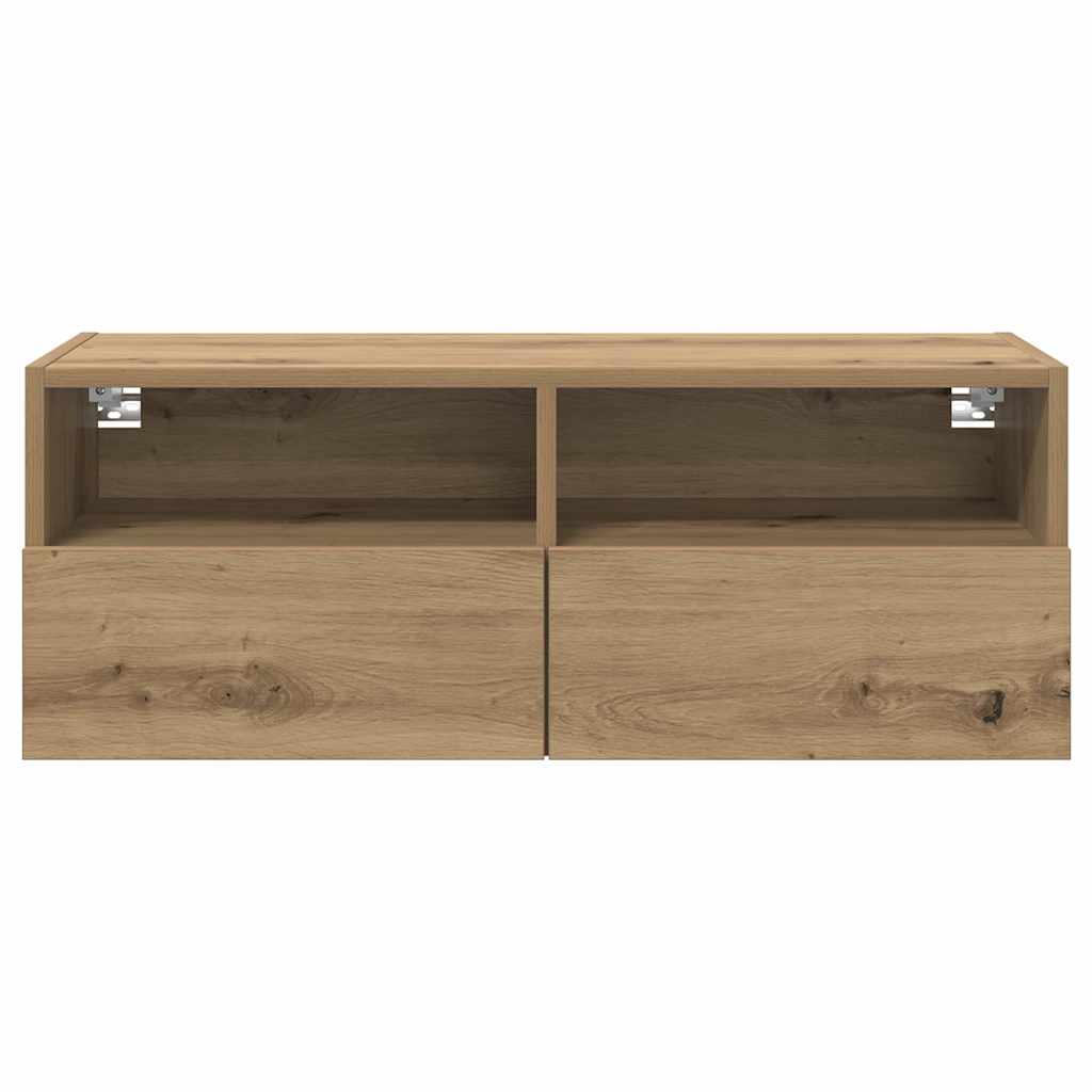 Meubles TV muraux 2 pcs Chêne artisanal 80 x 30 x 30 cm - XIOS