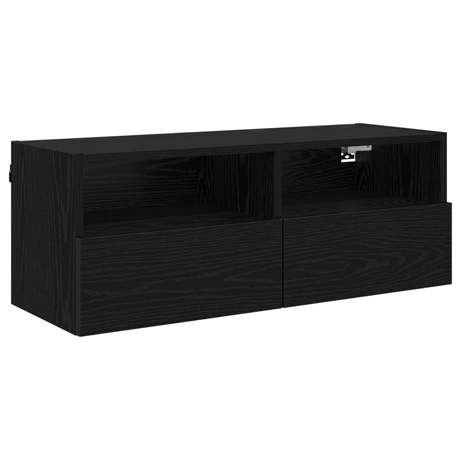 Meubles TV muraux 2 pcs Chêne noir 80 x 30 x 30 cm - XIOS