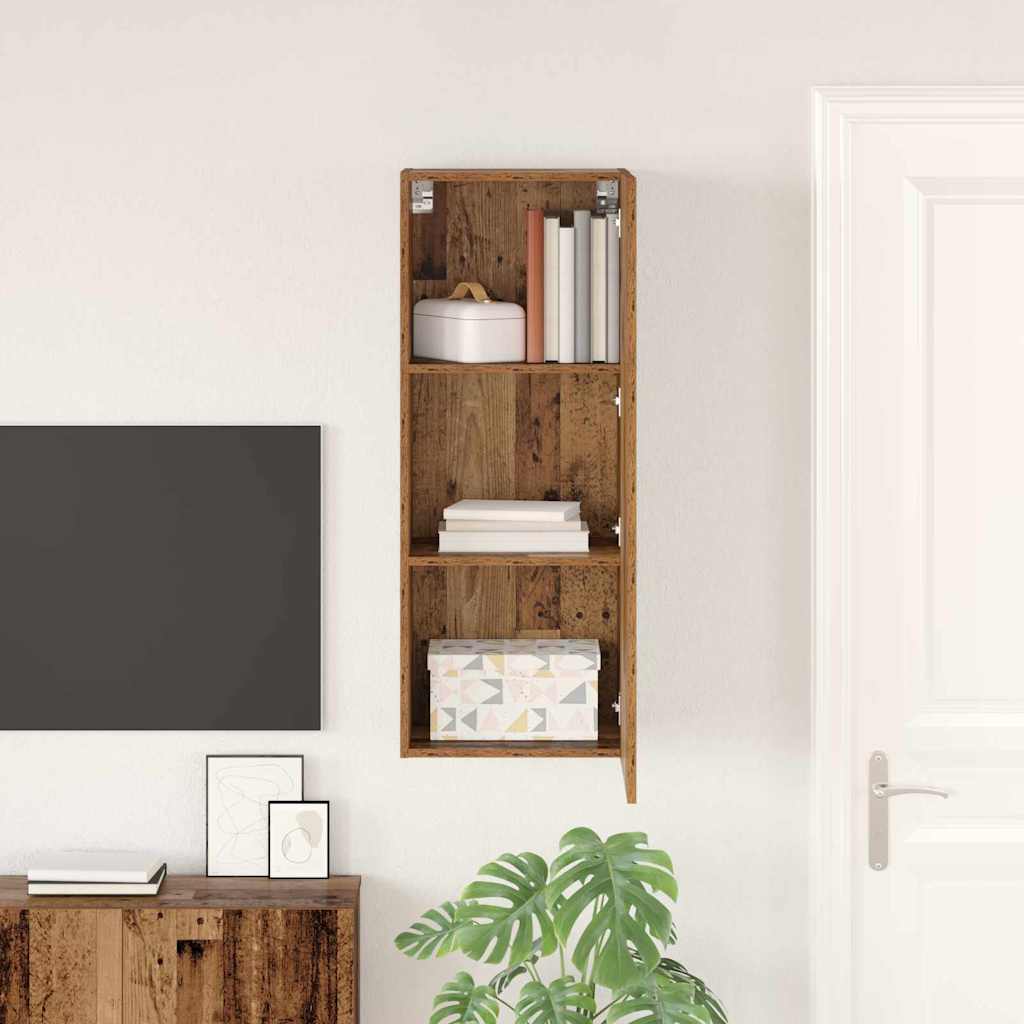 Meuble TV mural Montage mural Bois Ancien 40,5 x 30 x 102 cm - XIOS