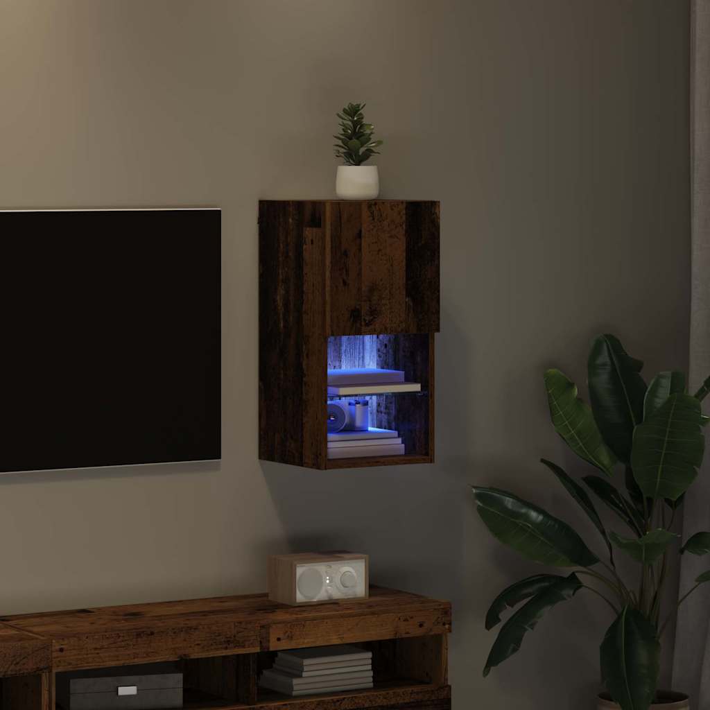 Meuble TV mural Bois Ancien 30,5 x 30 x 60 cm Bois d'ingénierie - XIOS