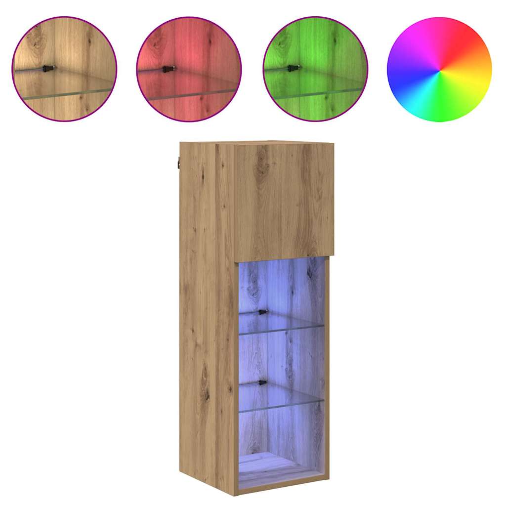 Meubles TV muraux 2 pcs Chêne artisanal 30,5 x 30 x 90 cm - XIOS