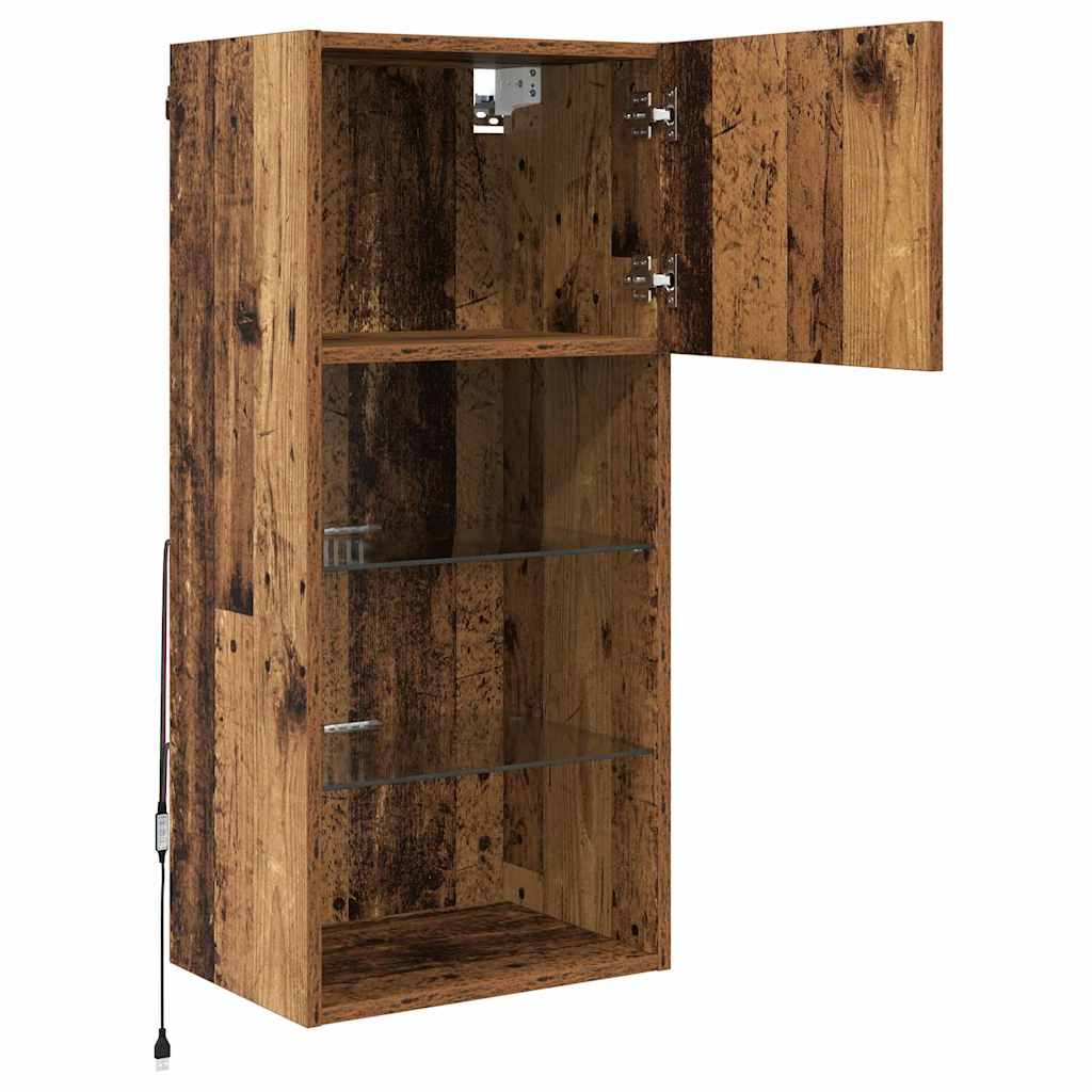 Meubles TV muraux 2 pcs Bois Ancien 40,5 x 30 x 90 cm - XIOS