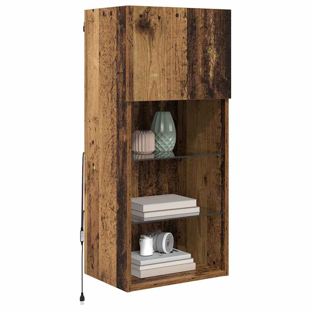 Meubles TV muraux 2 pcs Bois Ancien 40,5 x 30 x 90 cm - XIOS