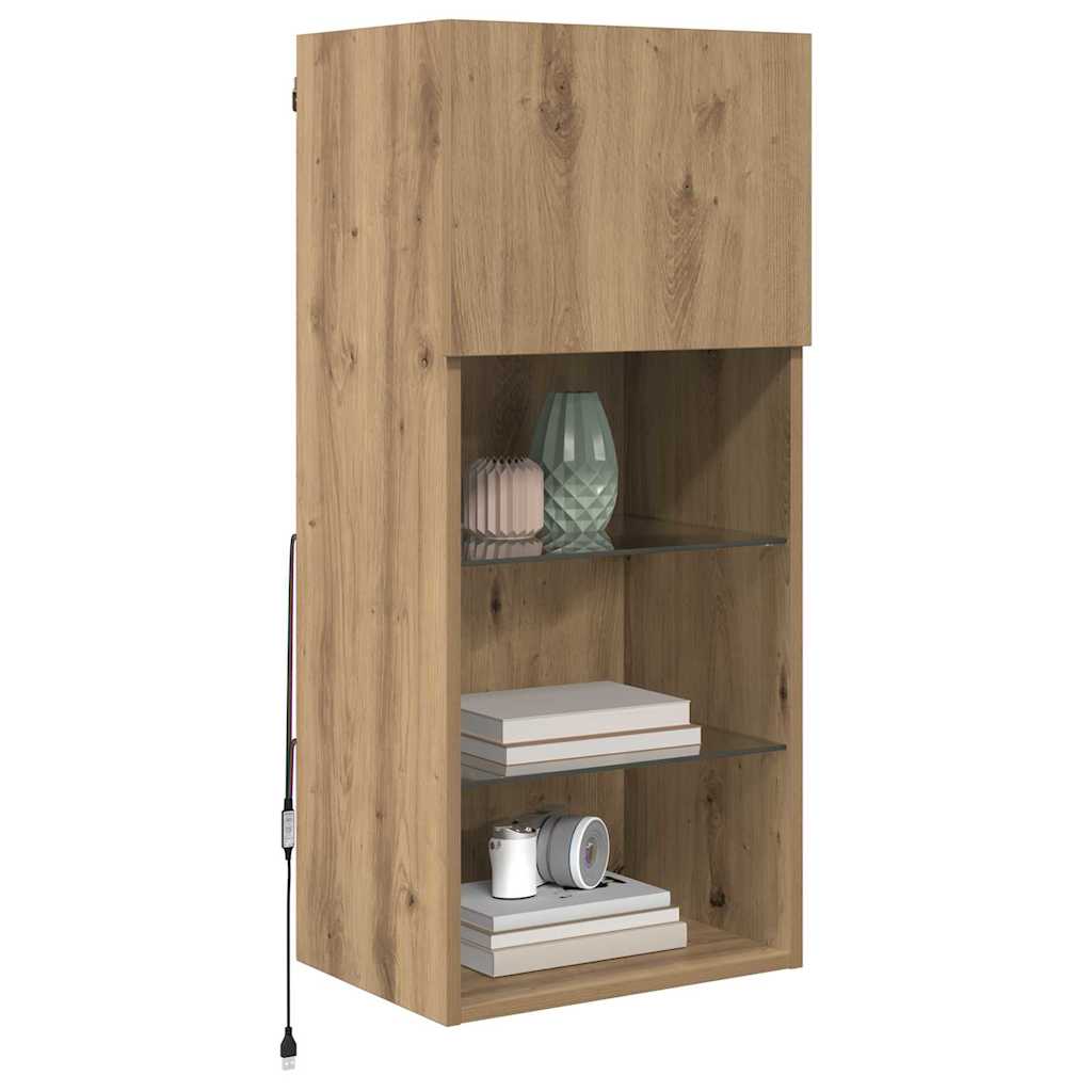 Meubles TV muraux 2 pcs Chêne artisanal 40,5 x 30 x 90 cm - XIOS
