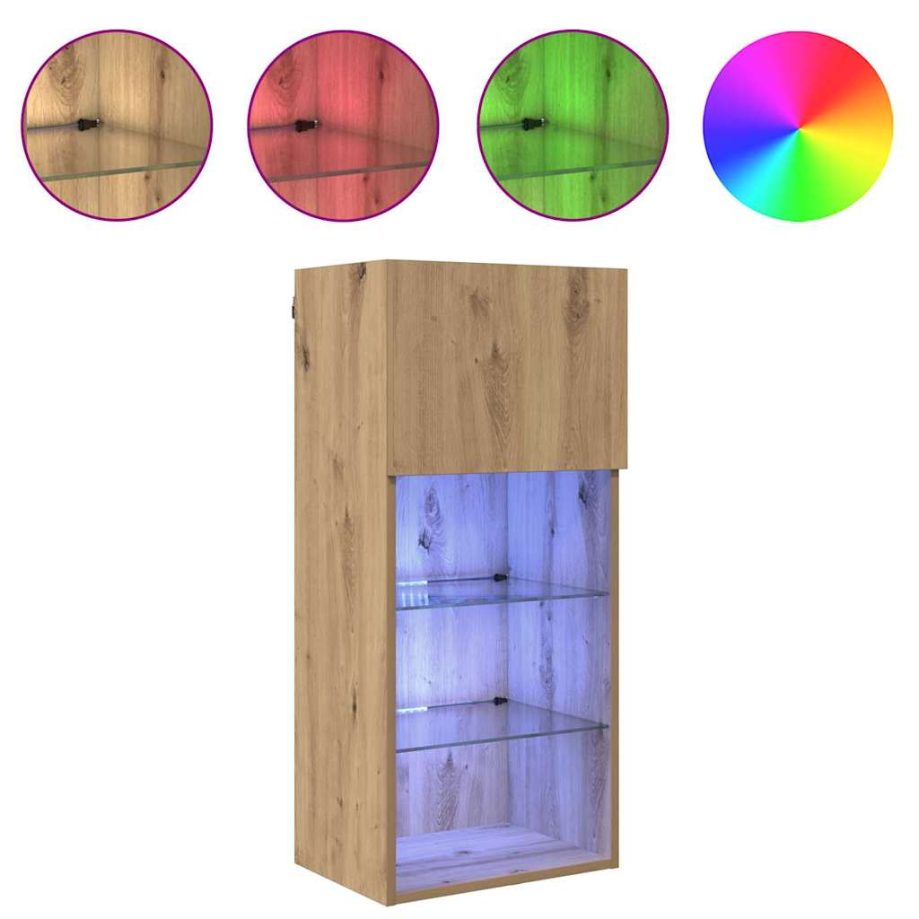 Meubles TV muraux 2 pcs Chêne artisanal 40,5 x 30 x 90 cm - XIOS