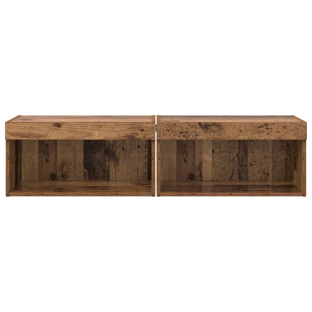 Meubles TV 2 pcs Bois Ancien 60 x 30 x 30 cm Bois d'ingénierie - XIOS