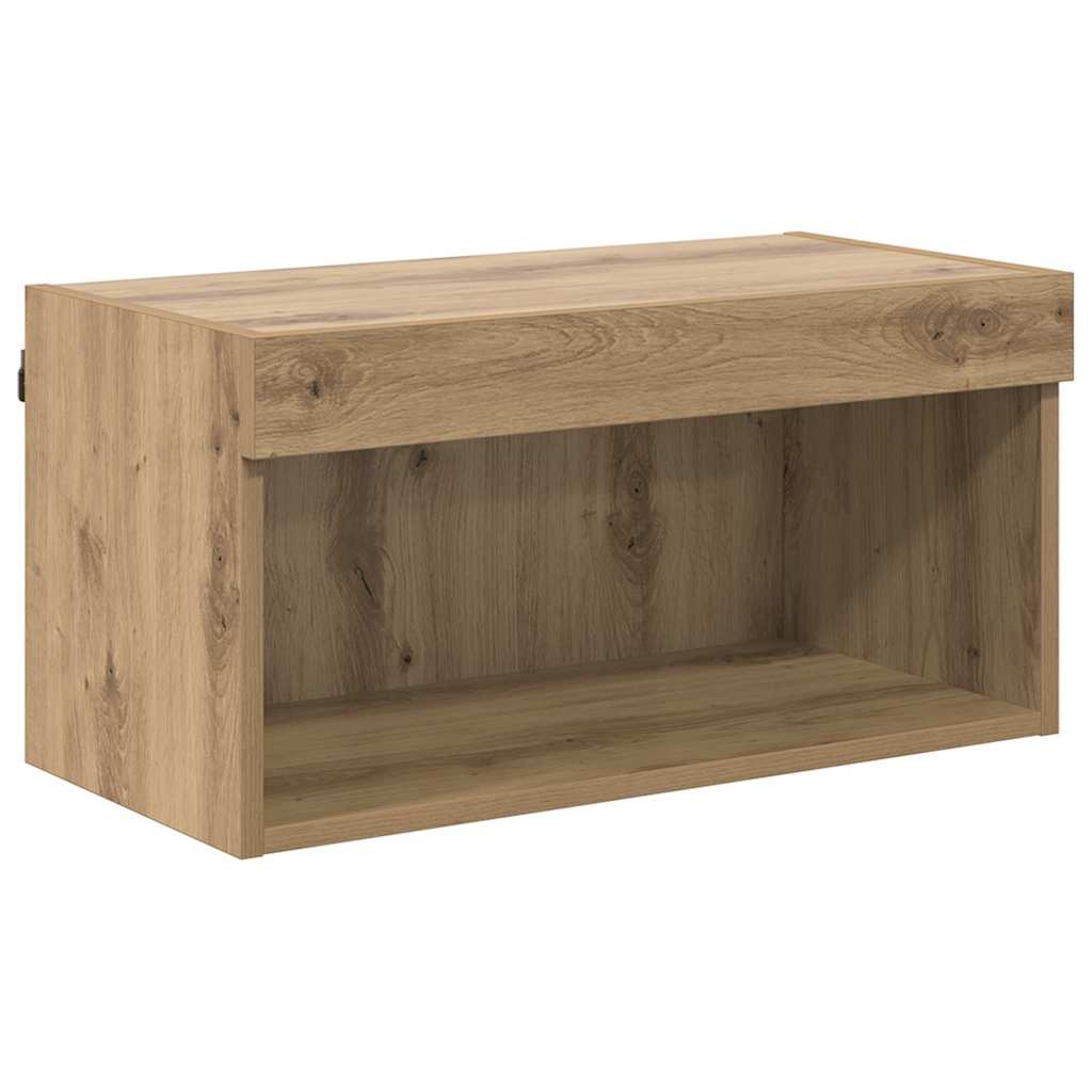 Meuble TV Chêne artisanal 60 x 30 x 30 cm Bois d'ingénierie - XIOS