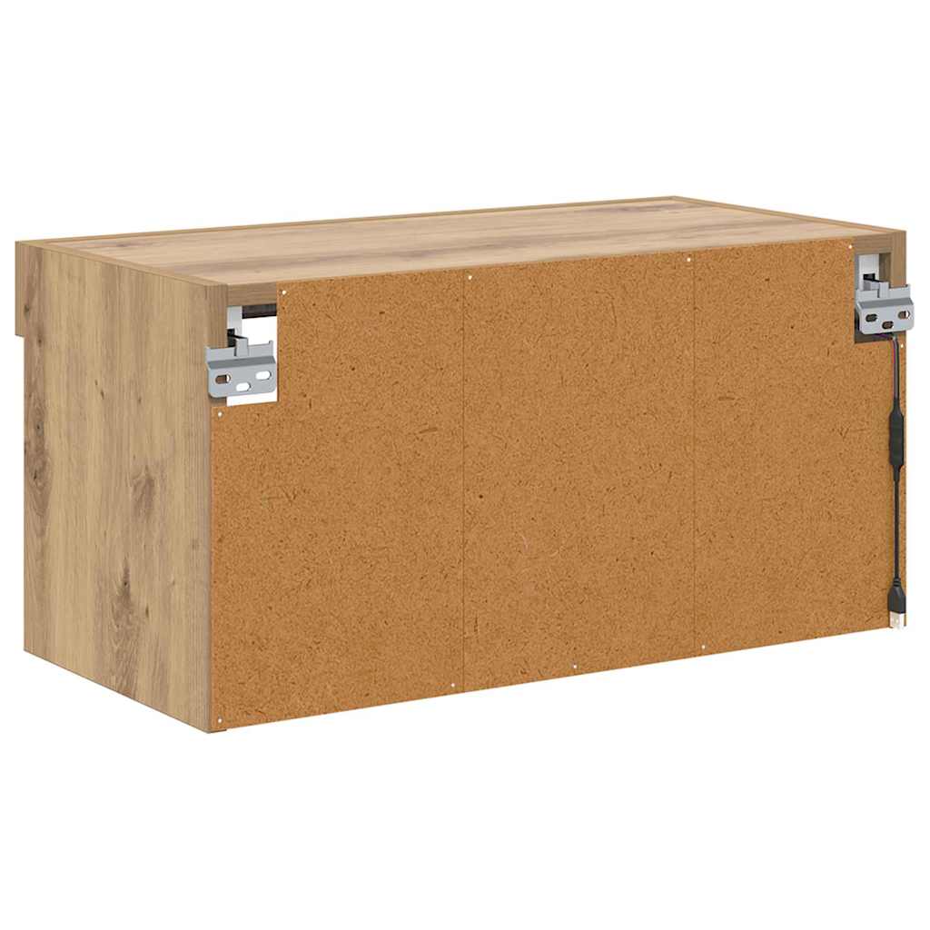 Meuble TV Chêne artisanal 60 x 30 x 30 cm Bois d'ingénierie - XIOS