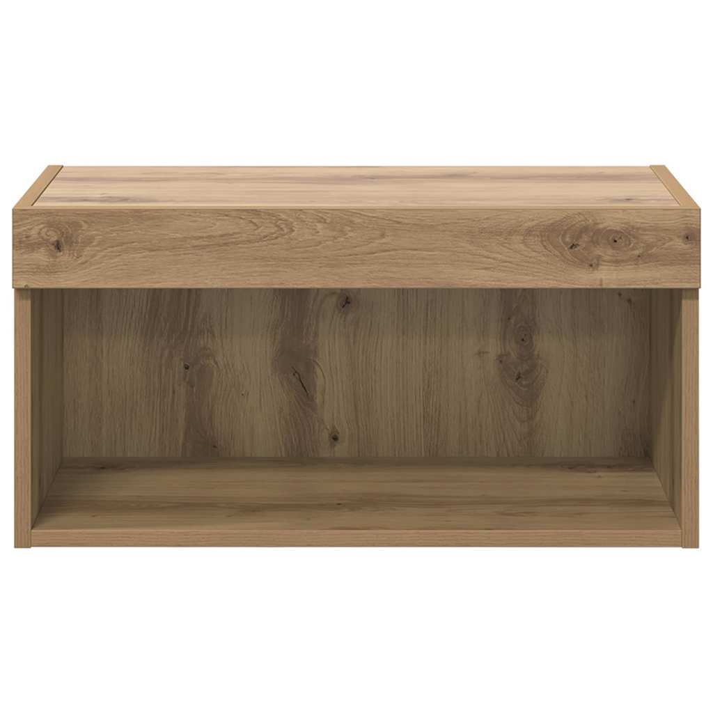 Meuble TV Chêne artisanal 60 x 30 x 30 cm Bois d'ingénierie - XIOS