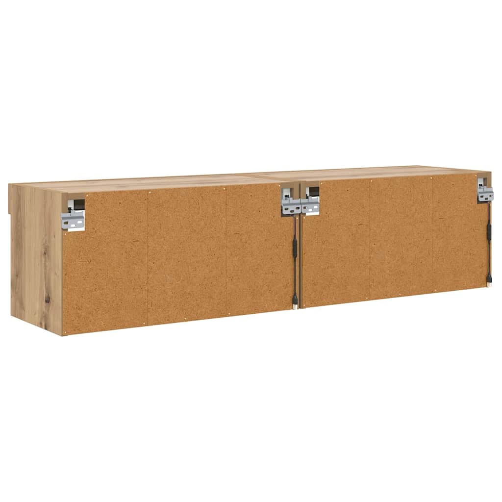 Meubles TV Montage mural 2 pcs Chêne artisanal 60 x 30 x 30 cm - XIOS