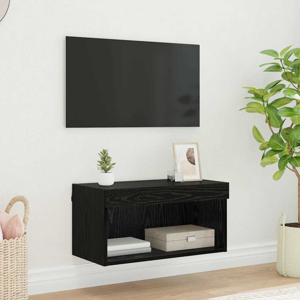 Meuble TV Chêne noir 60 x 30 x 30 cm Bois d'ingénierie - XIOS