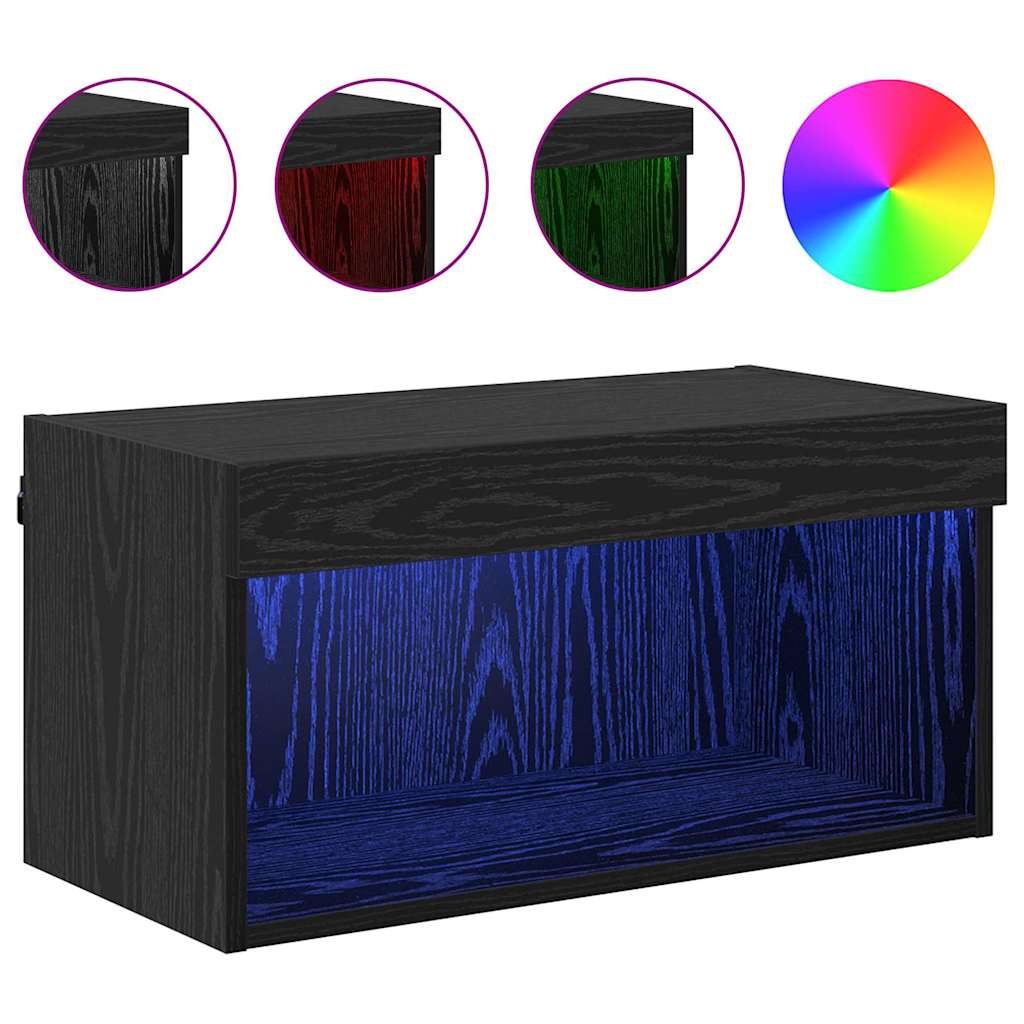 Meuble TV Chêne noir 60 x 30 x 30 cm Bois d'ingénierie - XIOS