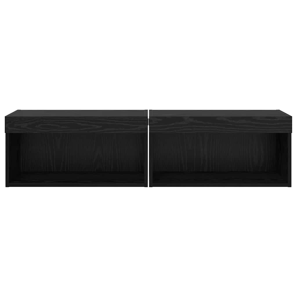 Meubles TV 2 pcs Chêne noir 60 x 30 x 30 cm Bois d'ingénierie - XIOS