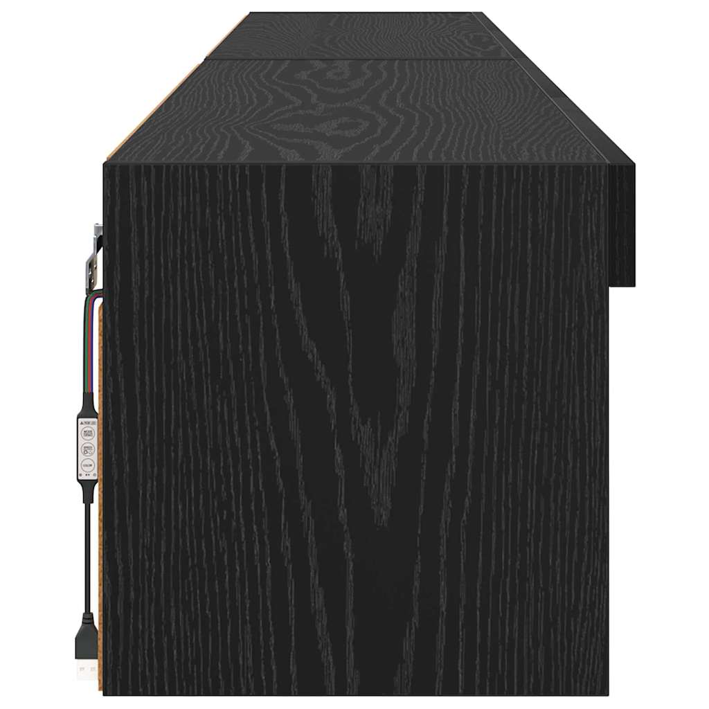 Meubles TV muraux Panama 2 pcs Chêne noir 100 x 30 x 30 cm - XIOS