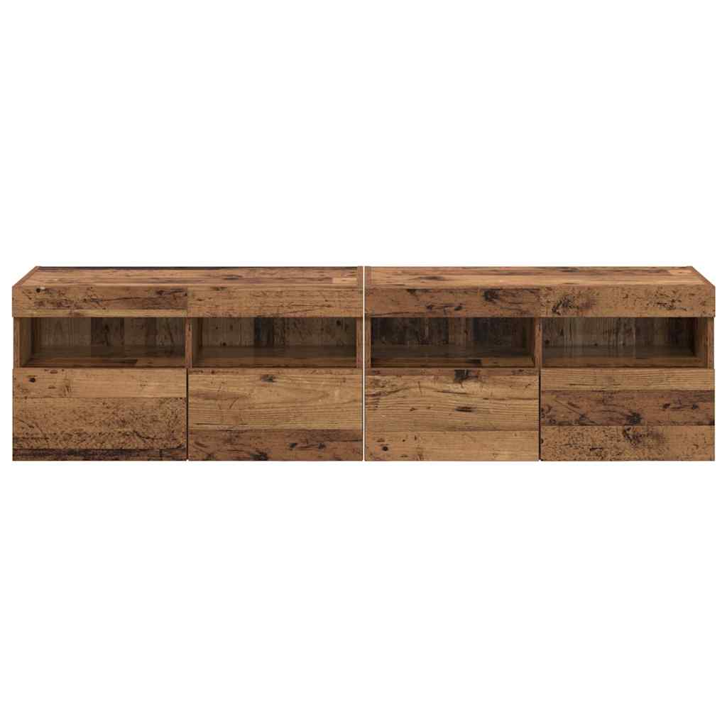 Meubles TV muraux 2 pcs Bois Ancien 80 x 30 x 40 cm - XIOS