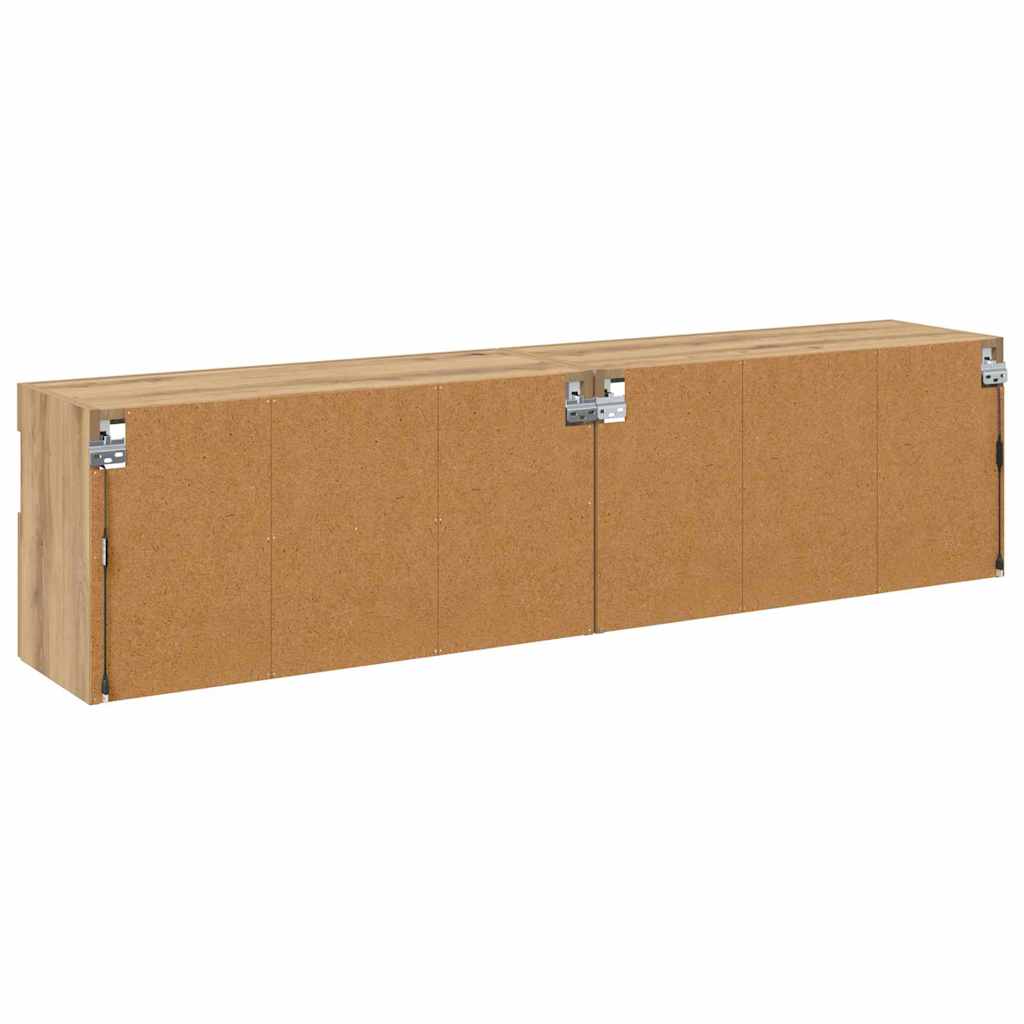 Meubles TV muraux 2 pcs Chêne artisanal 80 x 30 x 40 cm - XIOS