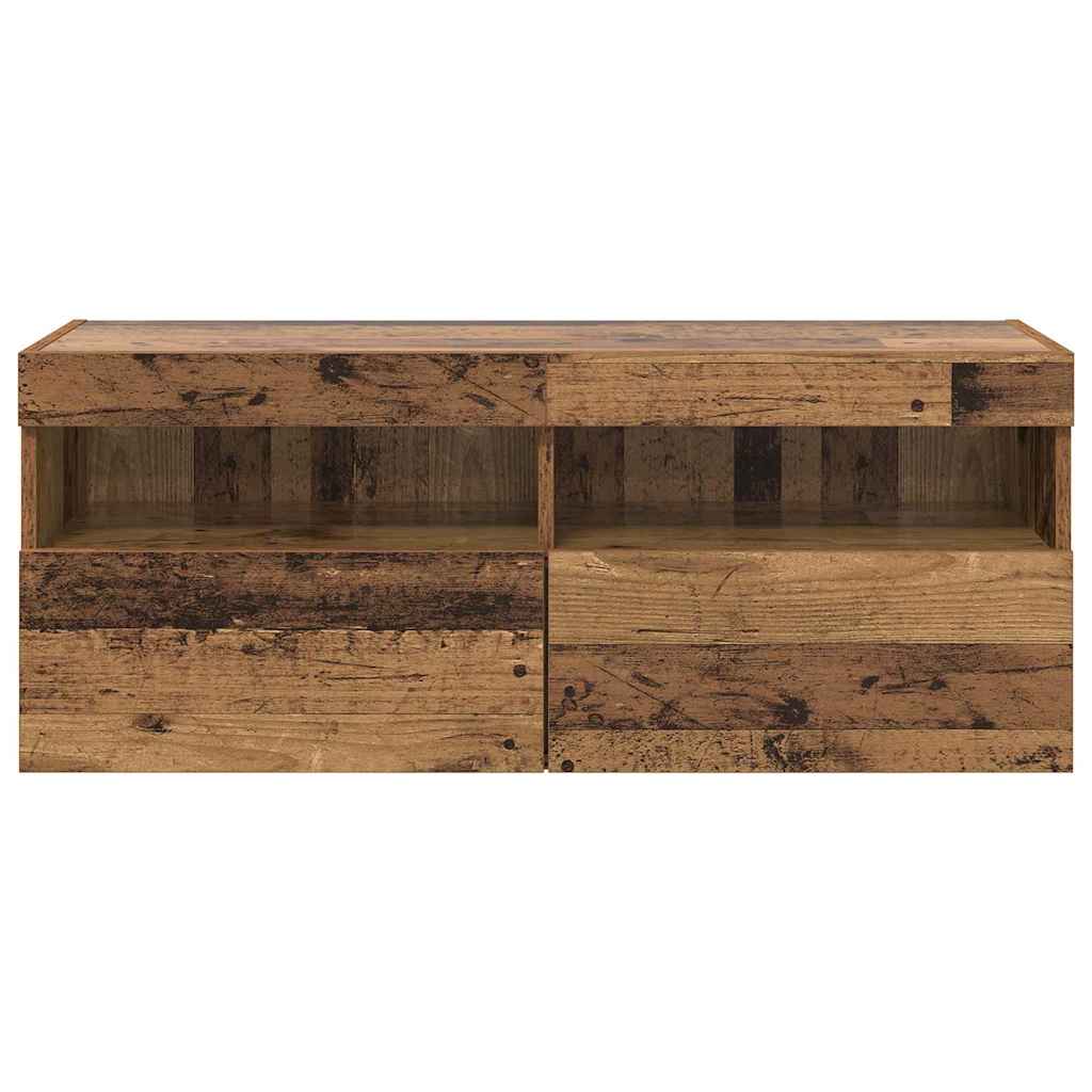 Meuble TV mural Bois Ancien 100 x 30 x 40 cm Bois d'ingénierie - XIOS
