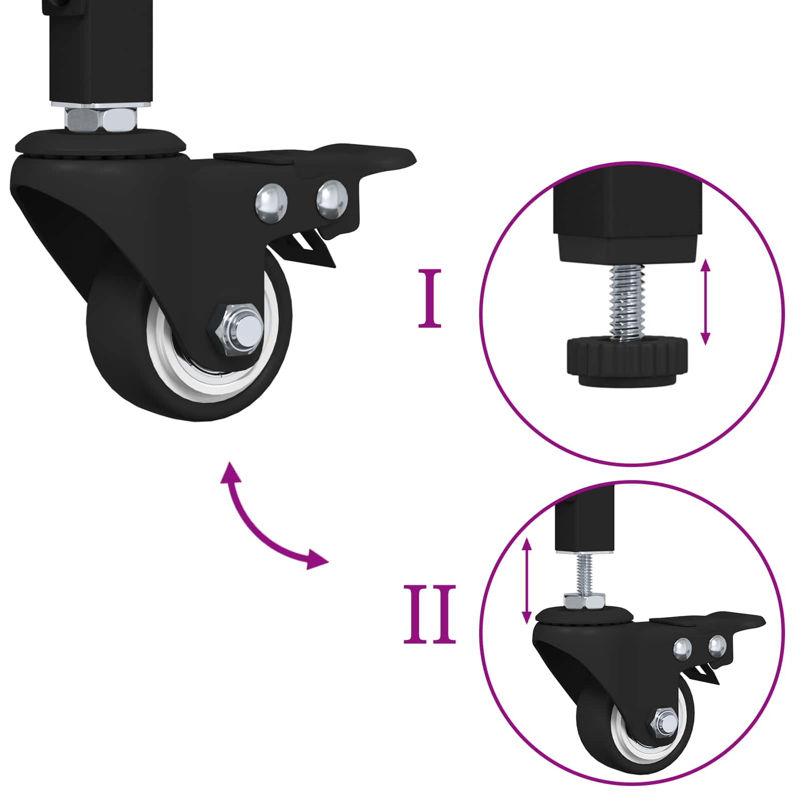 Chariot de cuisine Chêne Sonoma 60 x 41 x 76 cm - XIOS