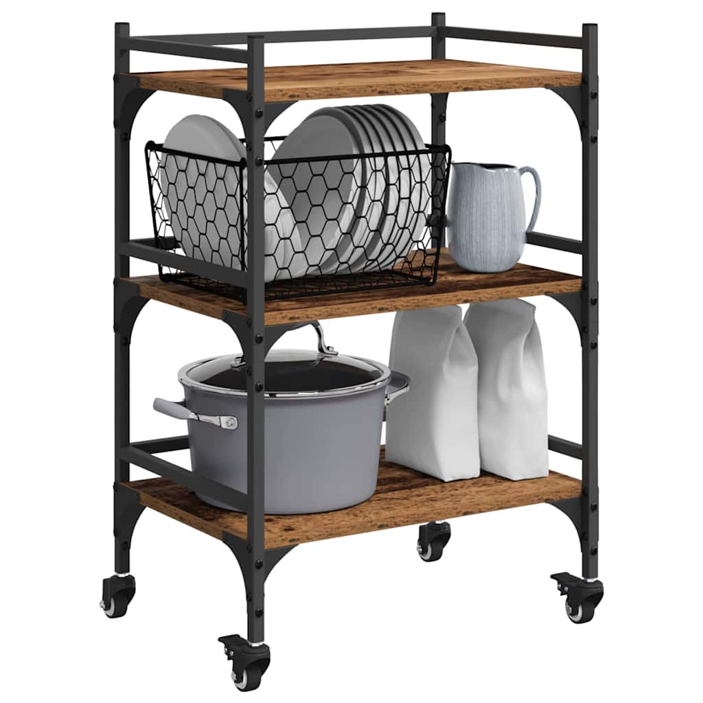 Chariot de cuisine Bois Ancien 50 x 35 x 75,5 cm - XIOS