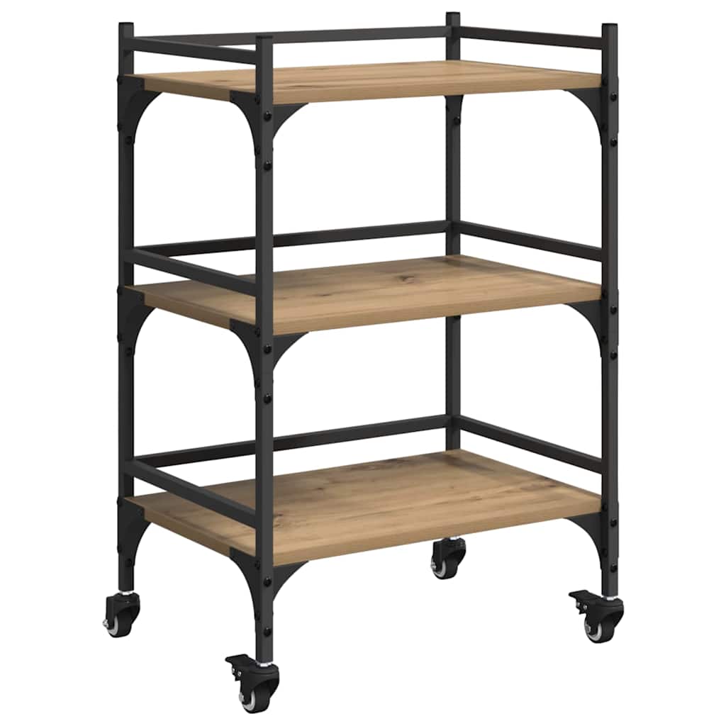 Chariot de cuisine Chêne artisanal 50 x 35 x 75,5 cm - XIOS