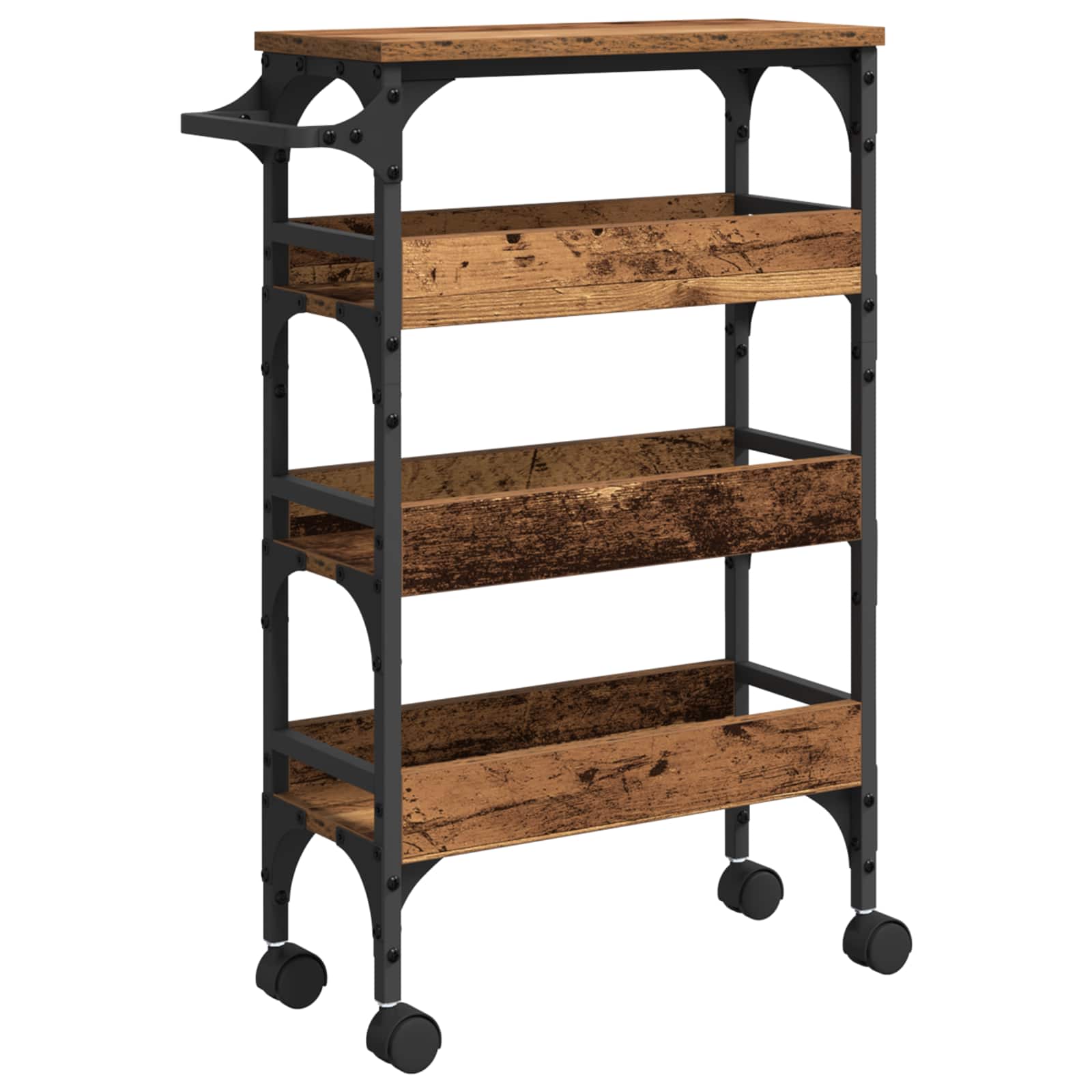 Chariot de cuisine Bois Ancien 53 x 20 x 76 cm - XIOS