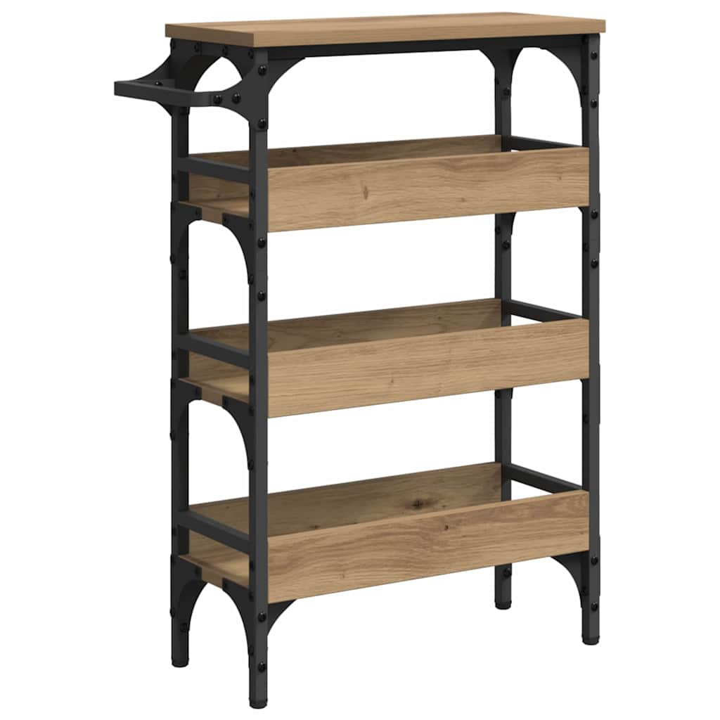 Chariot de cuisine Chêne artisanal 53 x 20 x 76 cm - XIOS