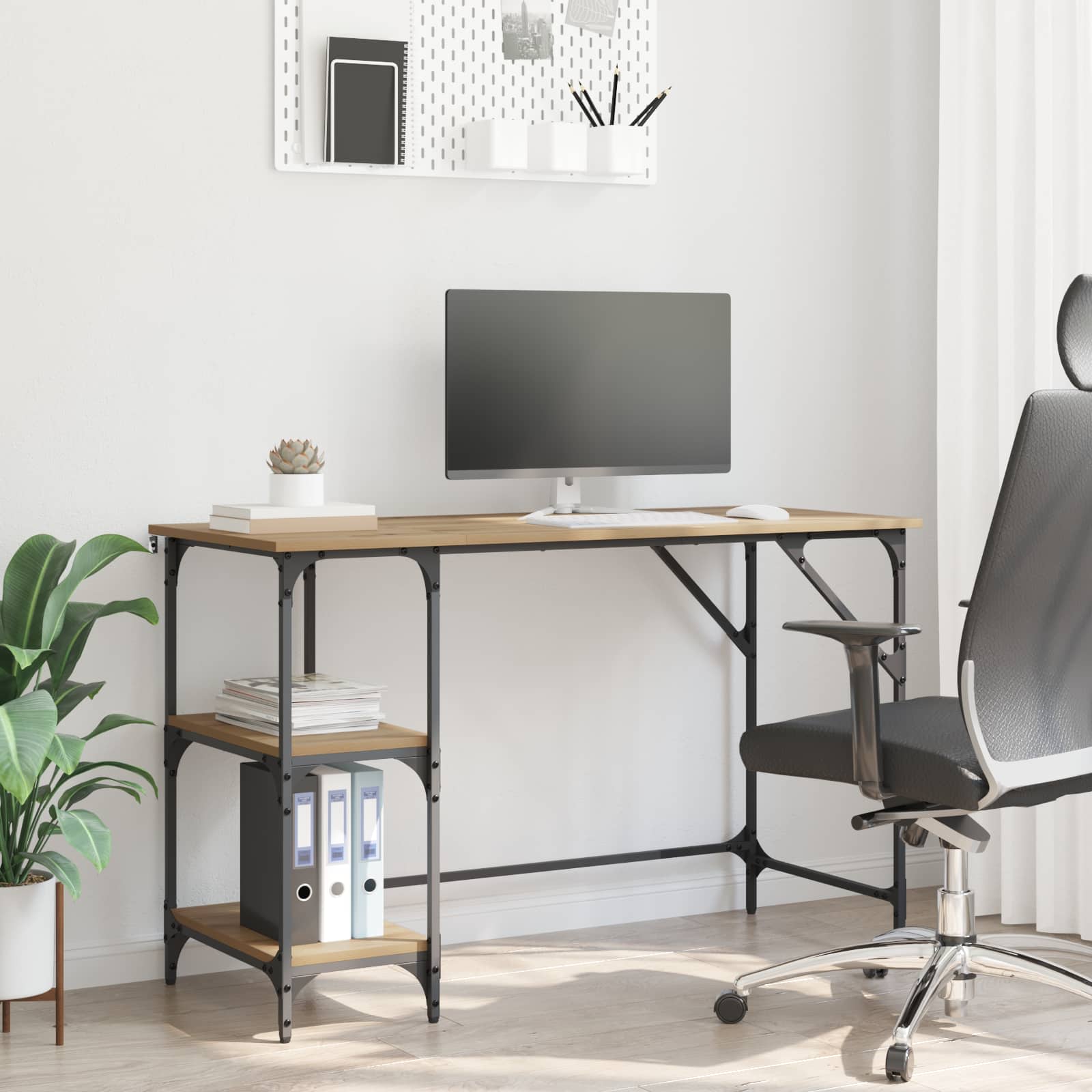 Bureau Chêne artisanal 120 x 50 x 75 cm Bois d'ingénierie - XIOS