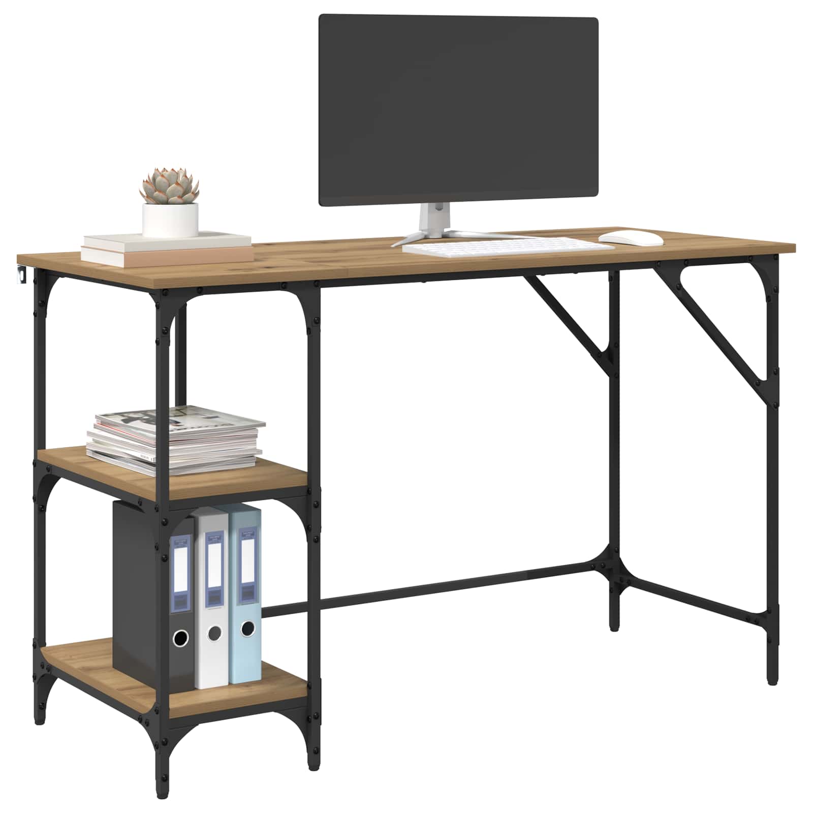 Bureau Chêne artisanal 120 x 50 x 75 cm Bois d'ingénierie - XIOS
