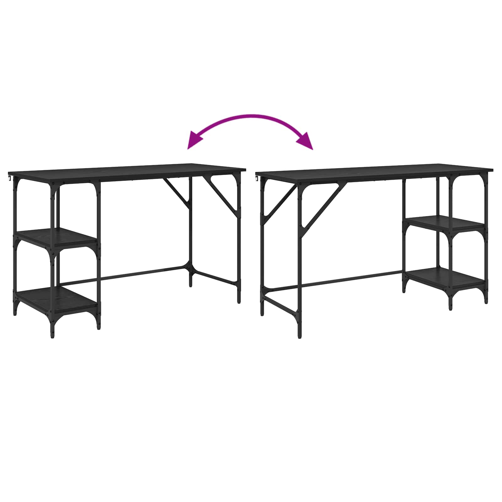 Bureau Chêne noir 120 x 50 x 75 cm Bois d'ingénierie - XIOS