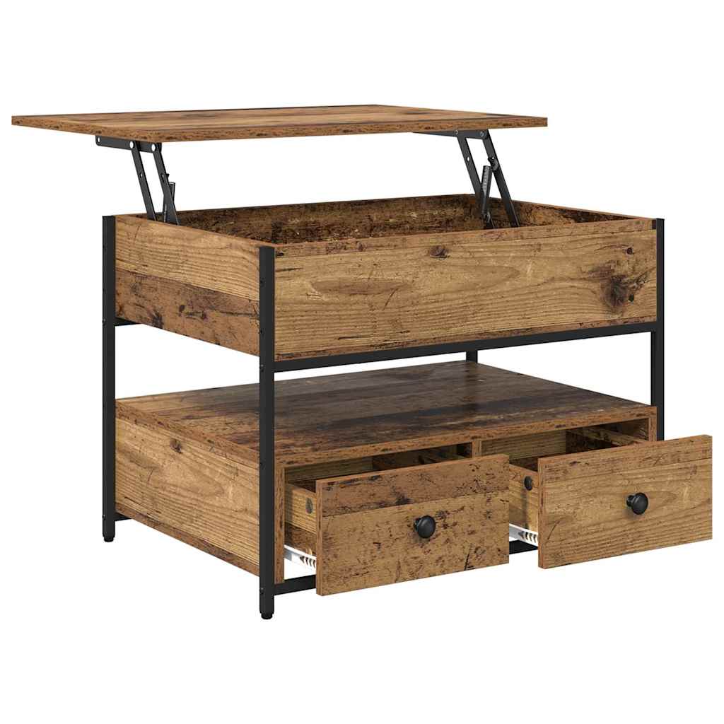 Table basse Bois ancien 70 x 50 x 50 cm Bois d'ingénierie - XIOS