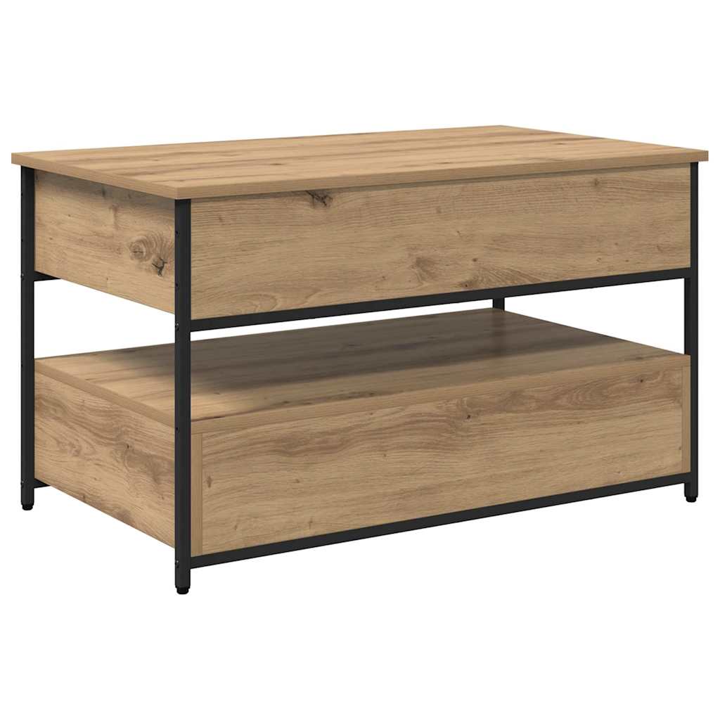 Table basse Chêne artisanal 85 x 50 x 50 cm Bois d'ingénierie - XIOS