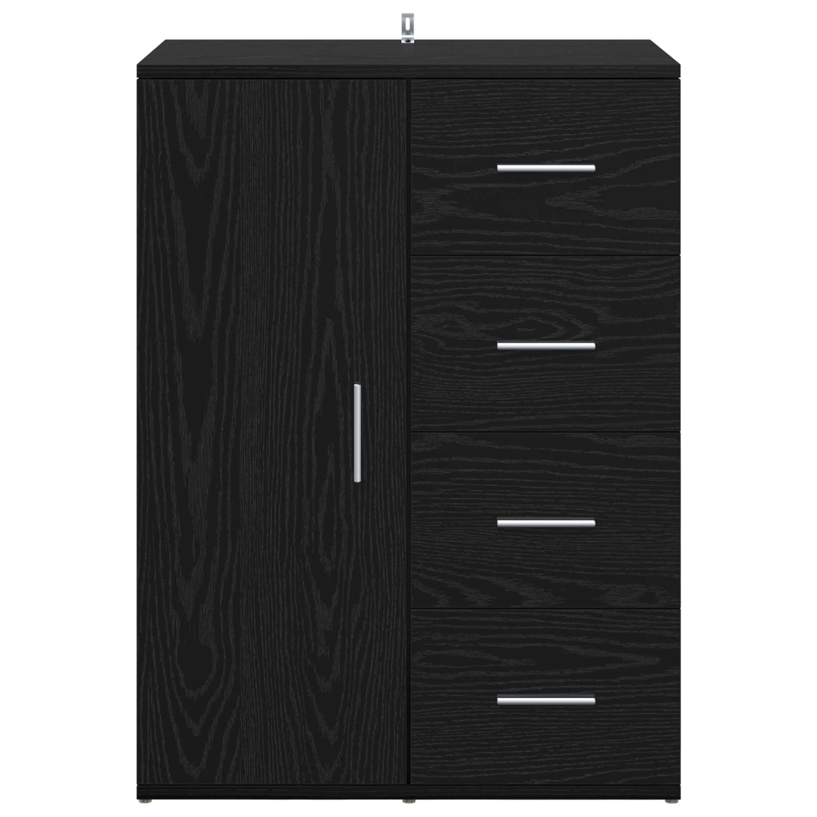 Buffet avec tiroir Chêne noir 59 x 39 x 80 cm Bois d'ingénierie - XIOS