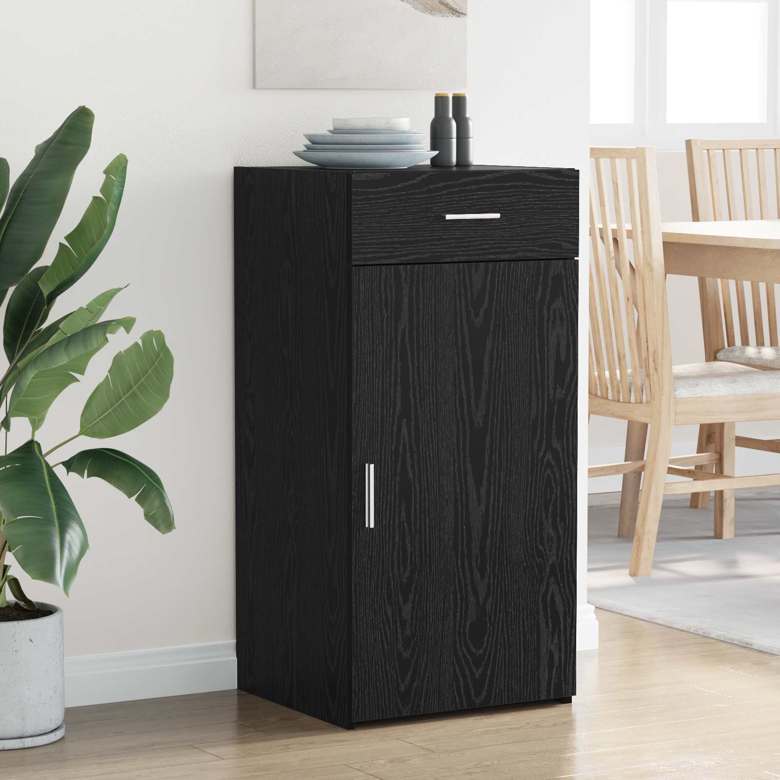 Buffet Chêne noir 45 x 42,5 x 93 cm Bois d'ingénierie - XIOS