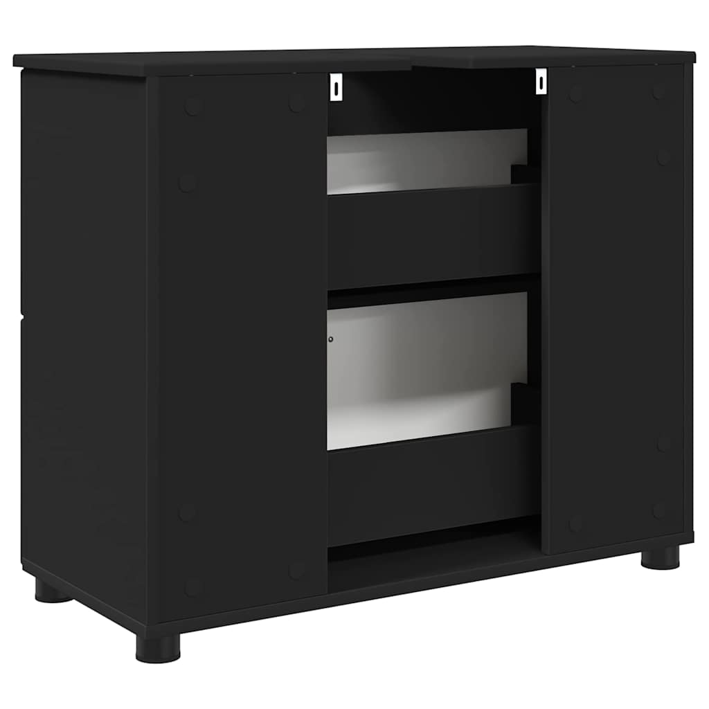 Cabinet de salle de bain avec tiroir Noir 76,5 x 35 x 64 cm - XIOS