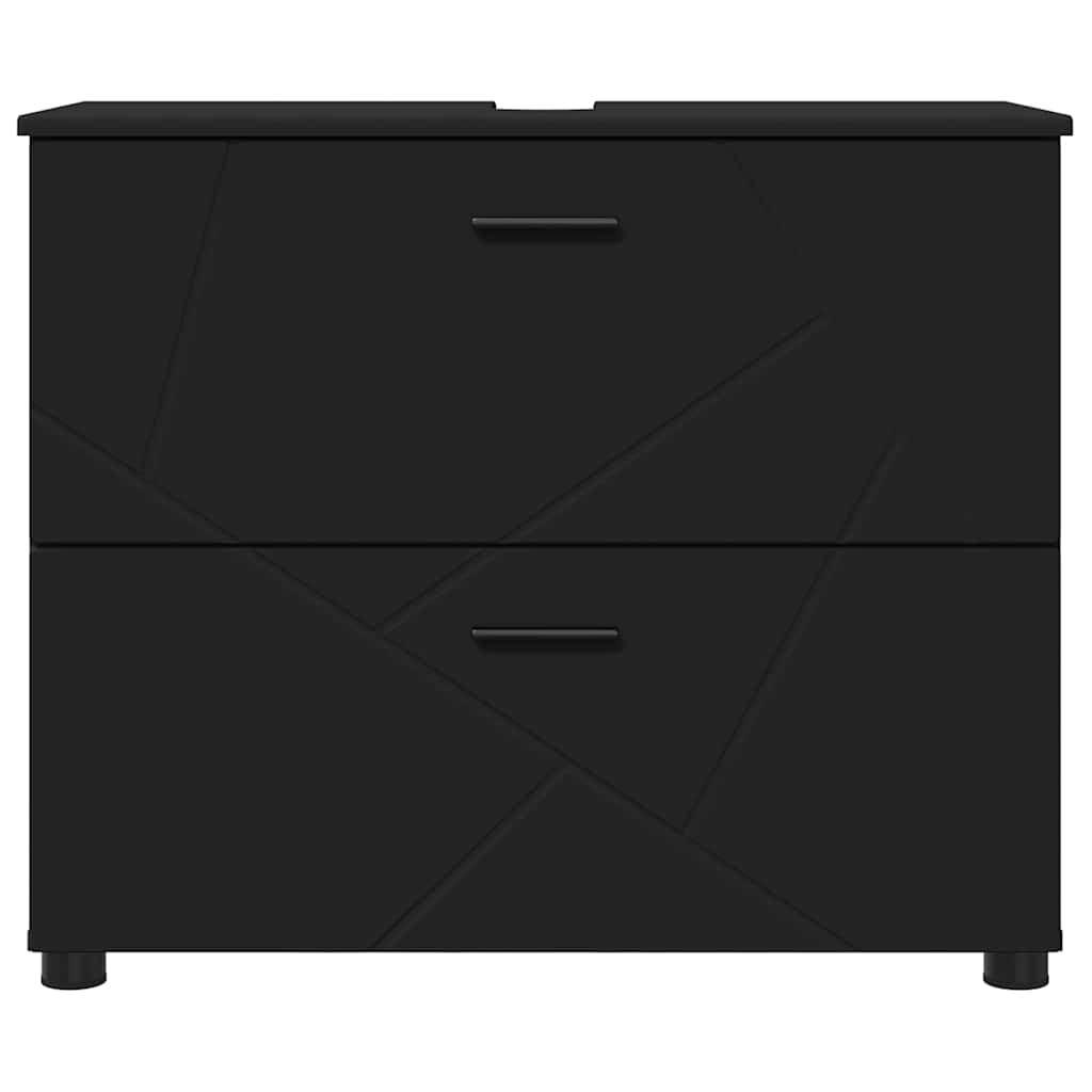 Cabinet de salle de bain avec tiroir Noir 76,5 x 35 x 64 cm - XIOS