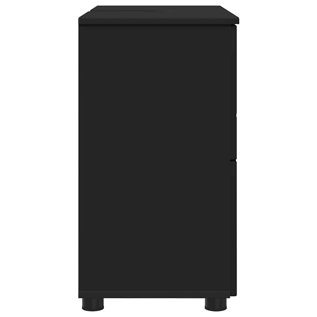 Cabinet de salle de bain avec tiroir Noir 76,5 x 35 x 64 cm - XIOS