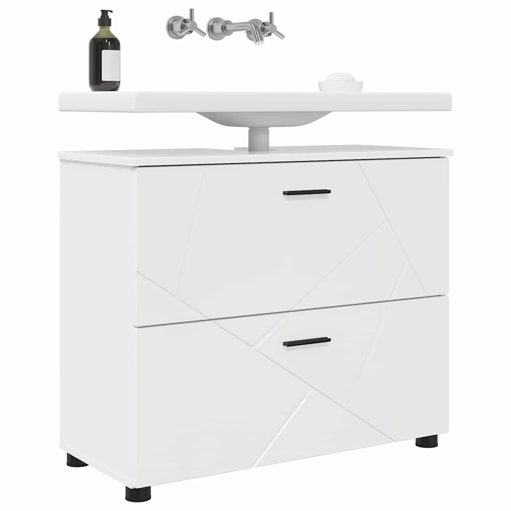 Cabinet de salle de bain Blanc brillant 76,5 x 35 x 64 cm - XIOS