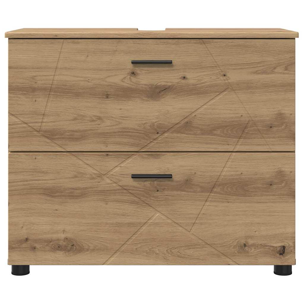 Cabinet de salle de bain Chêne artisanal 76,5 x 35 x 64 cm - XIOS