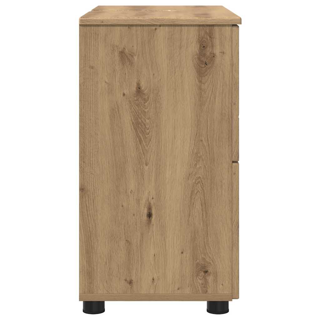 Cabinet de salle de bain Chêne artisanal 76,5 x 35 x 64 cm - XIOS