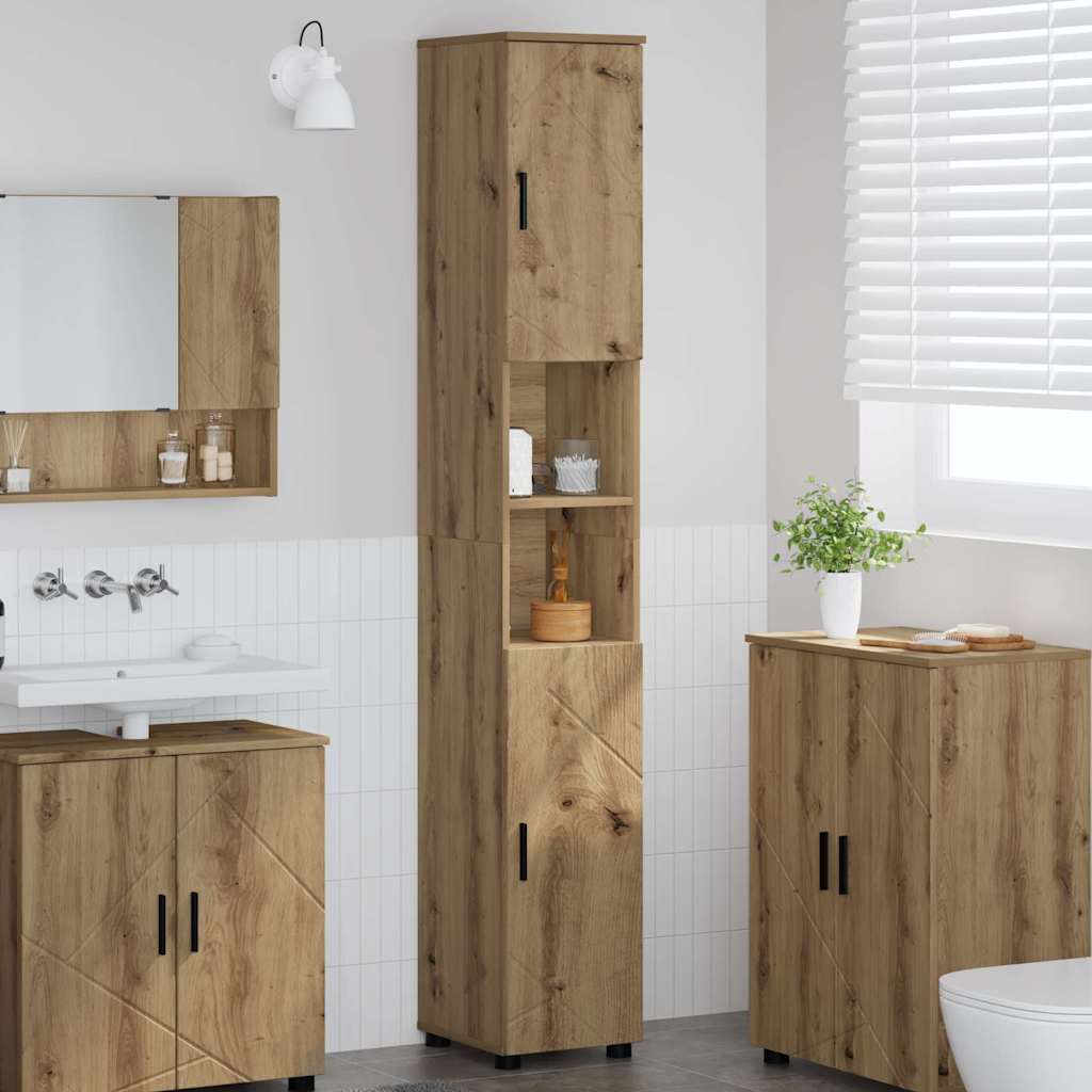 Cabinet de salle de bain Chêne artisanal 30 x 35 x 192 cm - XIOS