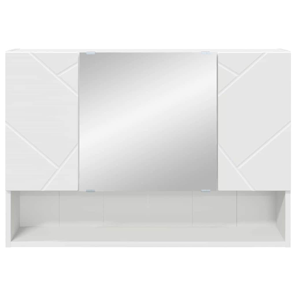 Armoire Miroir Blanc 80 x 17 x 55 cm Bois d'ingénierie - XIOS