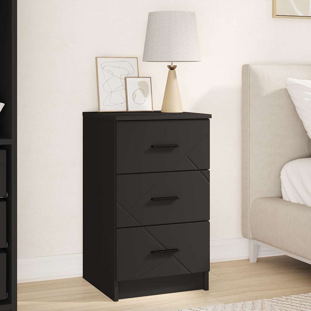 Cabinet de chevet Noir 38 x 38 x 66 cm Bois d'ingénierie XIOS