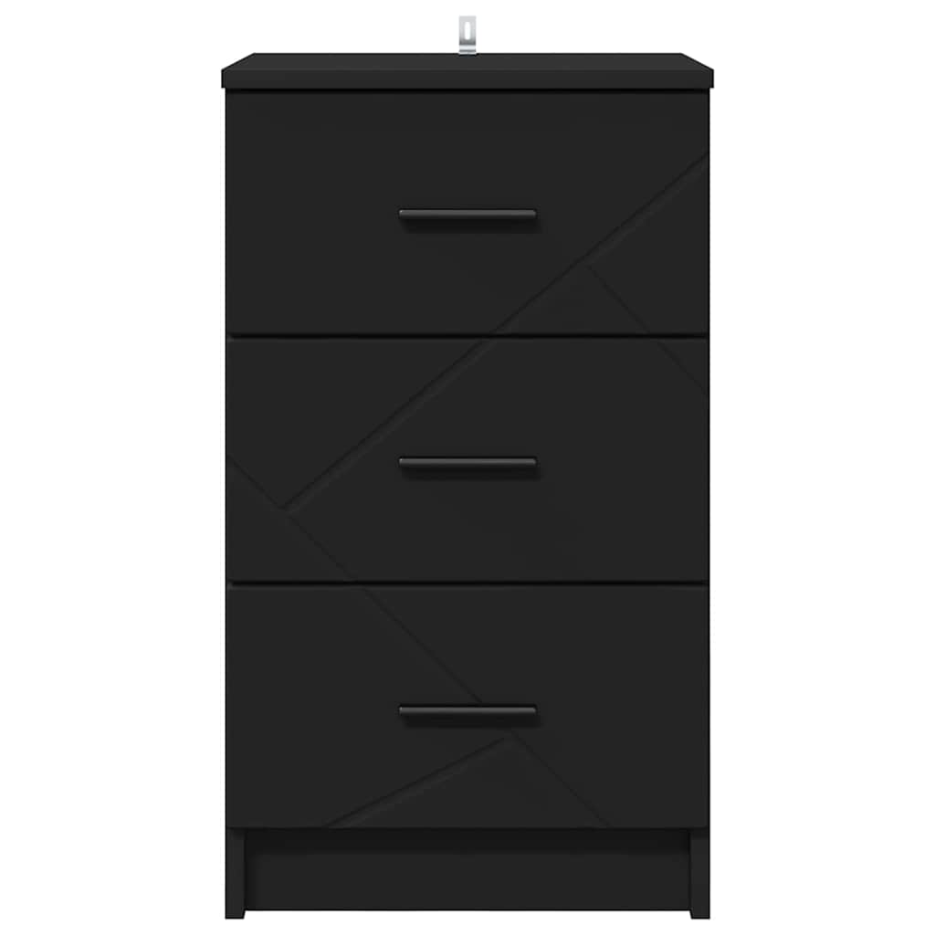 Cabinet de chevet Noir 38 x 38 x 66 cm Bois d'ingénierie - XIOS
